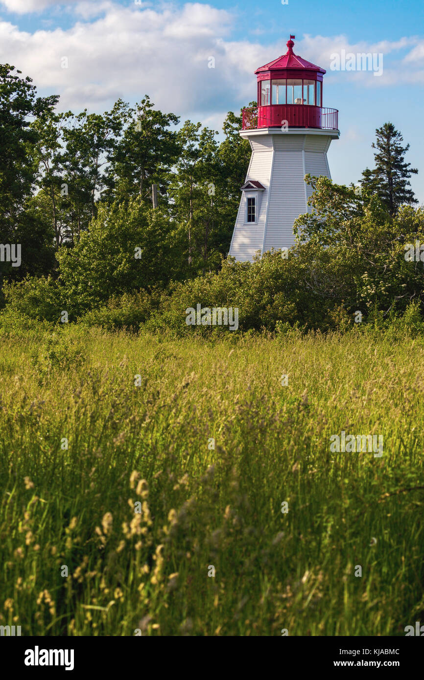 Sydney Range Front Lighthouse in Nova Scotia in Nova Scotia. Nova Scotia, Canada. Stock Photo