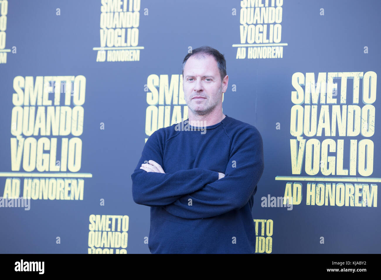 Rome, Italy. 22nd Nov, 2017. during Photocall of the Italian movie 'Smetto Quando Voglio Ad Honorem' directed by Sydney Sibilia at The Space Modern Cinema in Rome. Credit: Matteo Nardone/Pacific Press/Alamy Live News Stock Photo