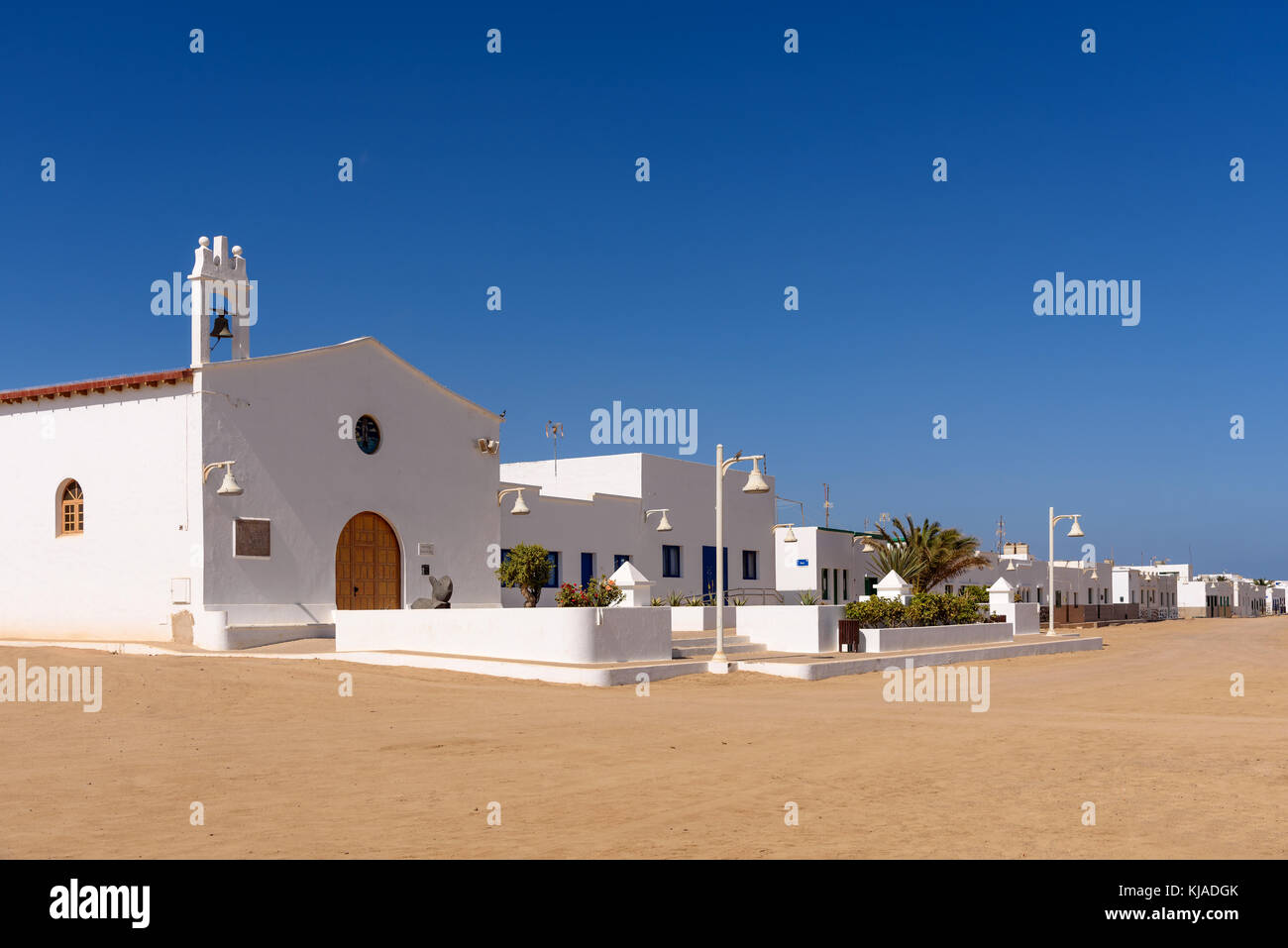 church of Caleta del Sebo on isla Graciosa, Canary islands, Spain Stock Photo