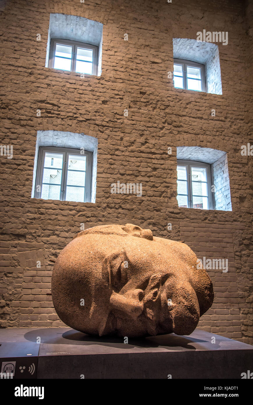 Head of Lenin statue on display in Berlin museum of disgraced historic monuments Stock Photo