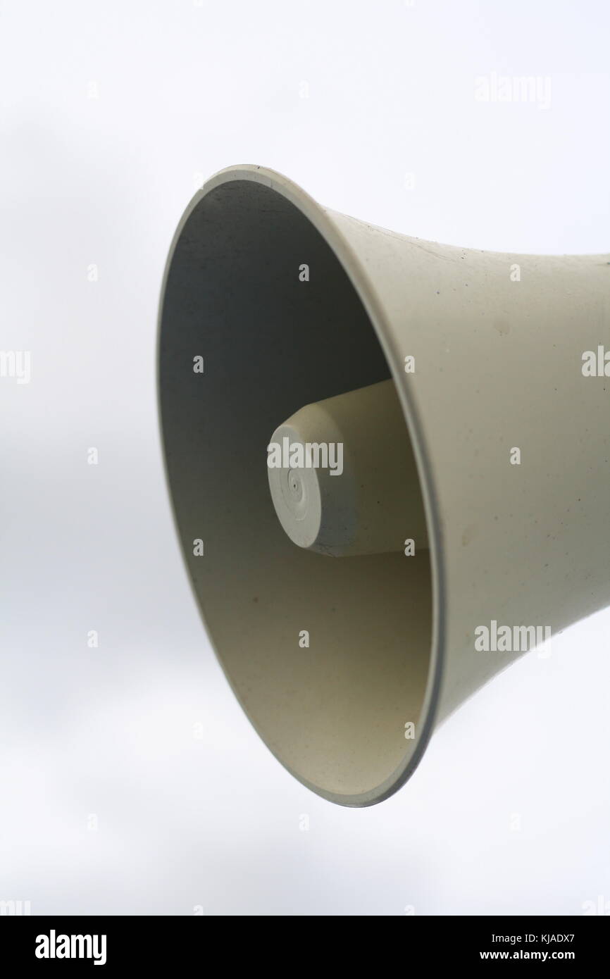 Big classic loudspeakers to announce news and important announcement