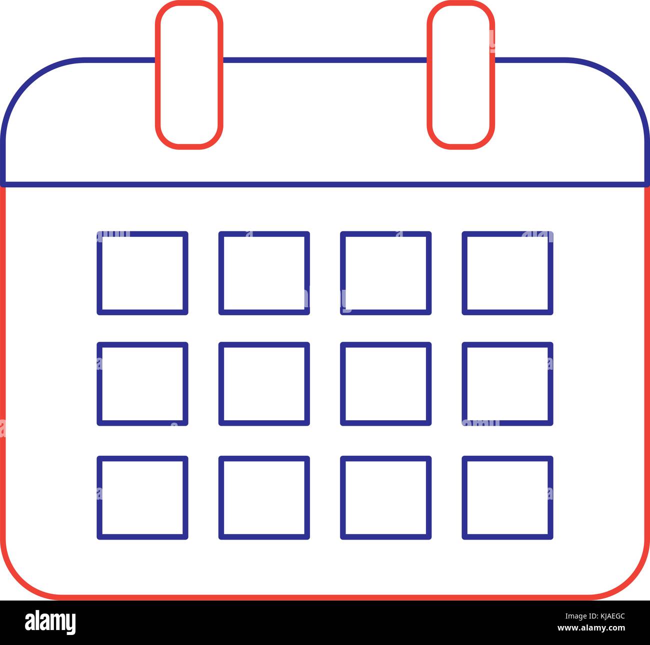 Calendar of planner time and event theme Isolated design Vector illustration Stock Vector Image