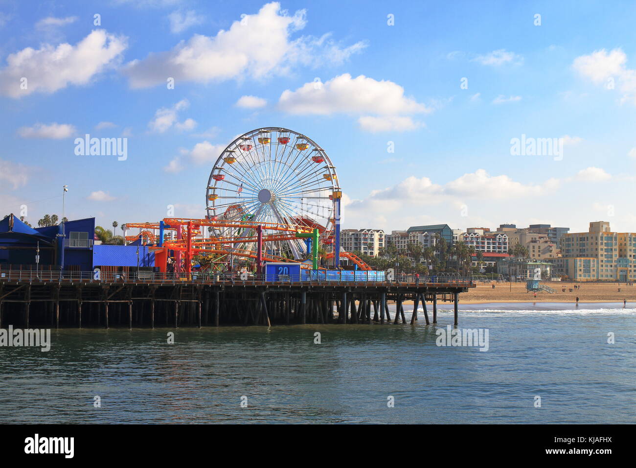 Santa Monica Pier Fun Park USA Stock Photo Alamy