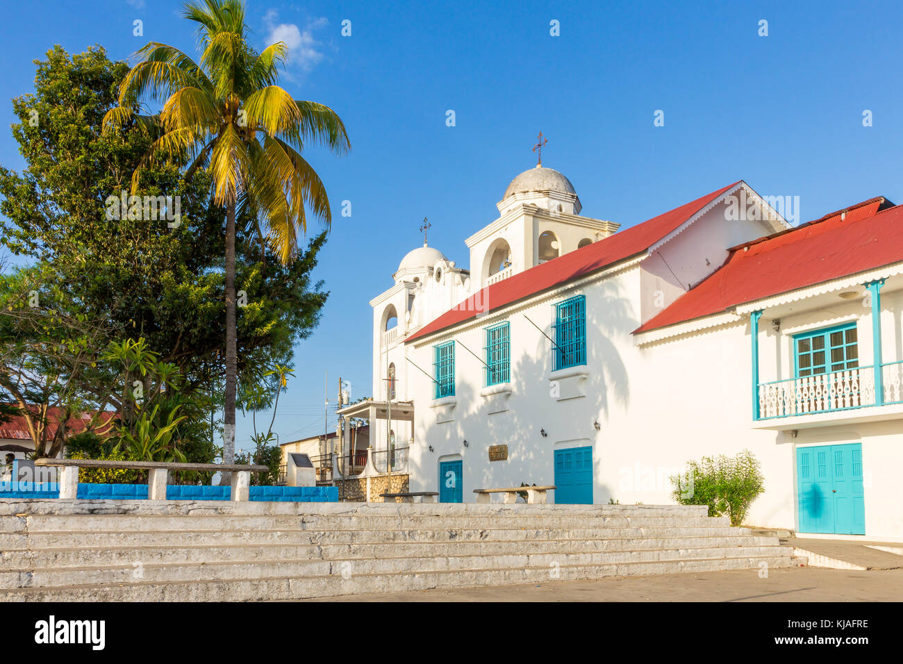 Church Nuestra Señora de los Remedios | Flores | Guatemala Stock Photo