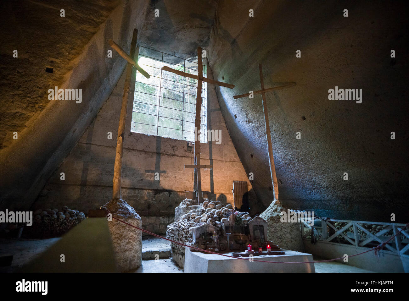 Naples. Italy. Cimitero delle Fontanelle cemetery. Stock Photo