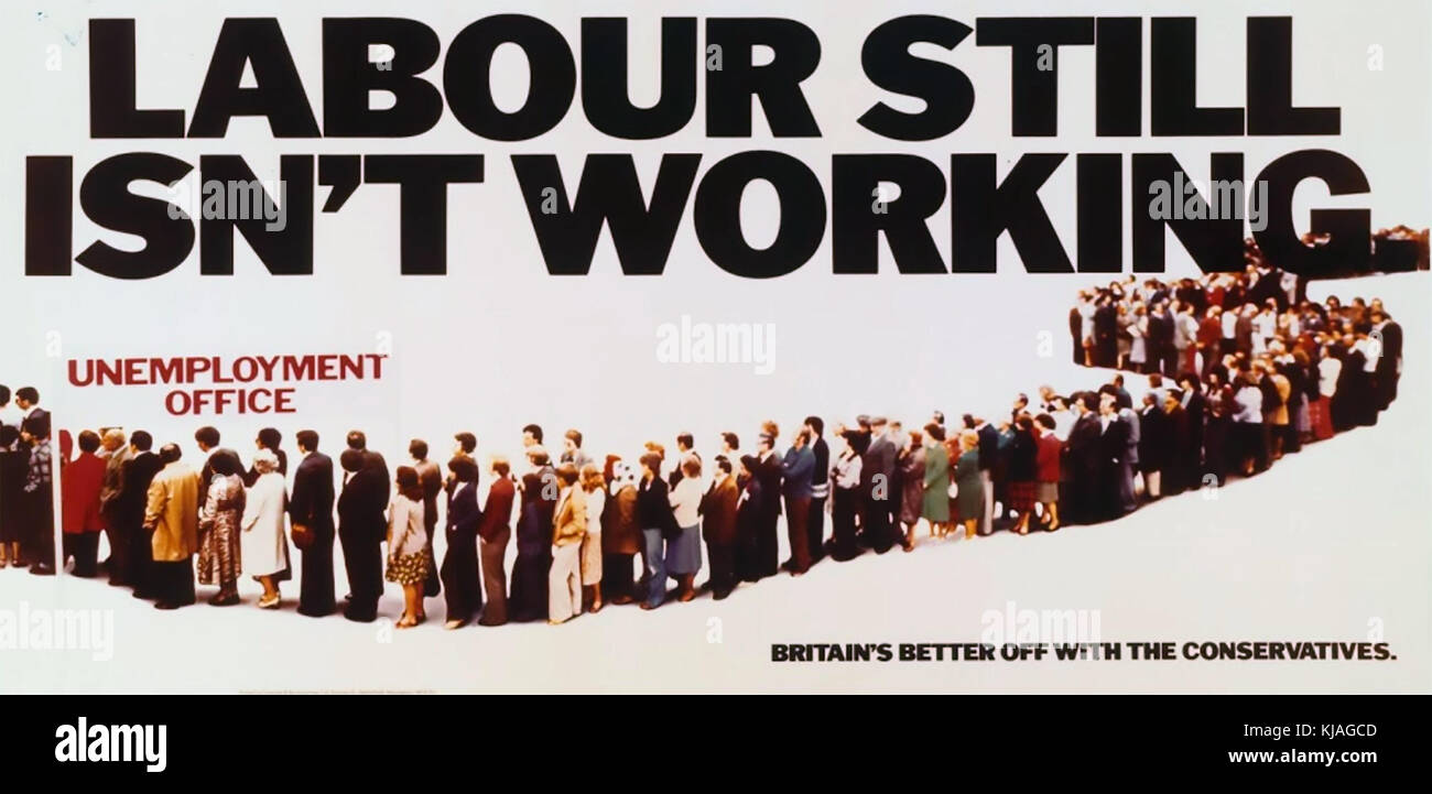 LABOUR STILL ISN'T WORKING Conservative Party poster for 1979 General Election Stock Photo