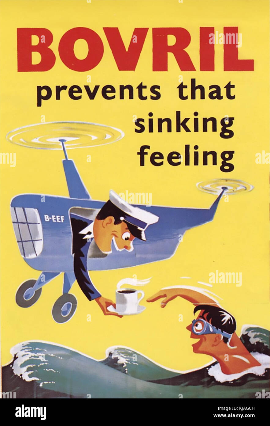 BOVRIL poster about 1950 Stock Photo