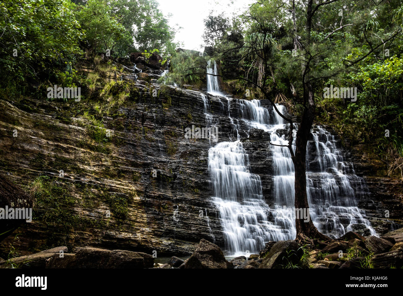 Waterfall in Guam Stock Photo