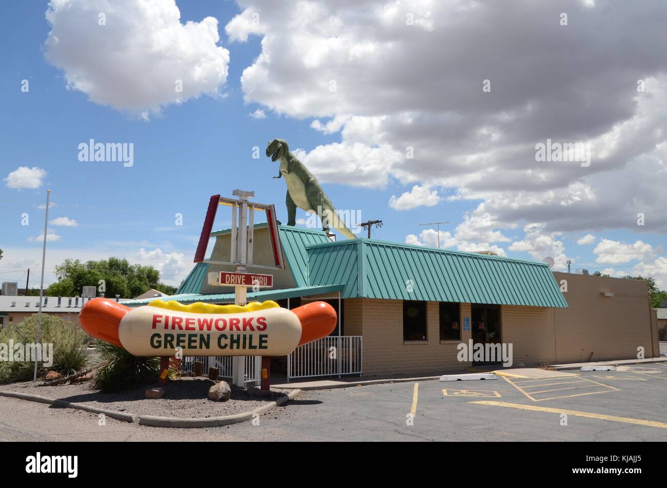 drive thru store selling green chile and fireworks hatch new mexico usa