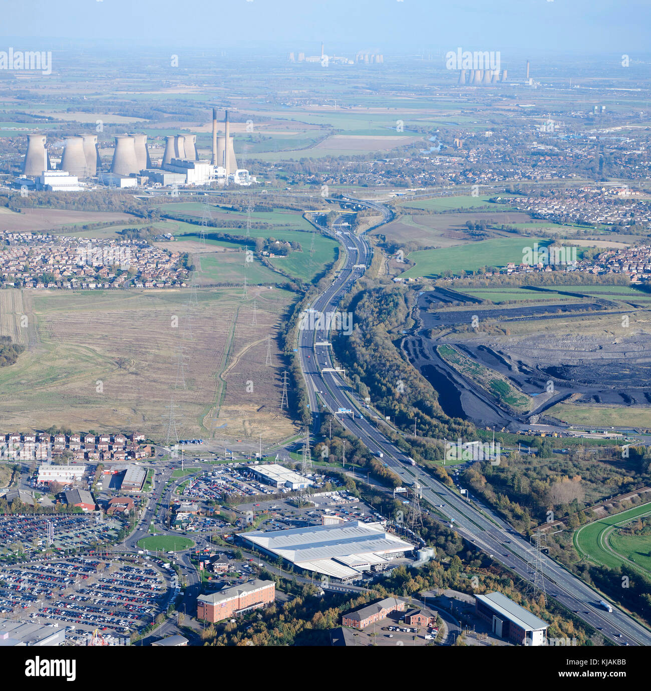 M62 Motorway between Castleford & Pontefract, West Yorkshire
