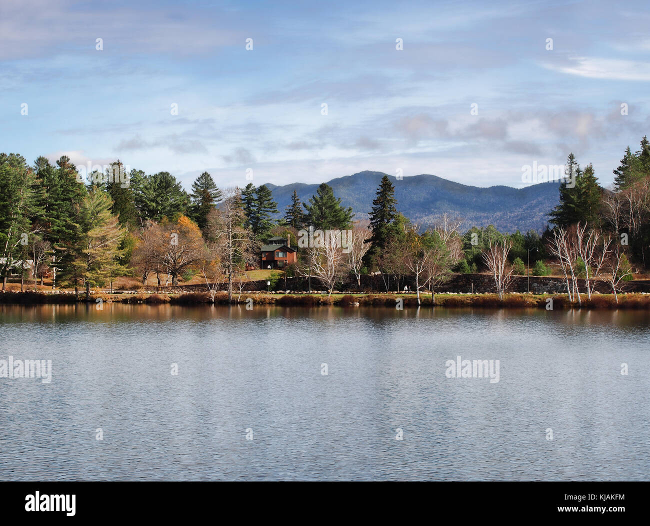 Mirror Lake, Lake Placid, New York Stock Photo Alamy