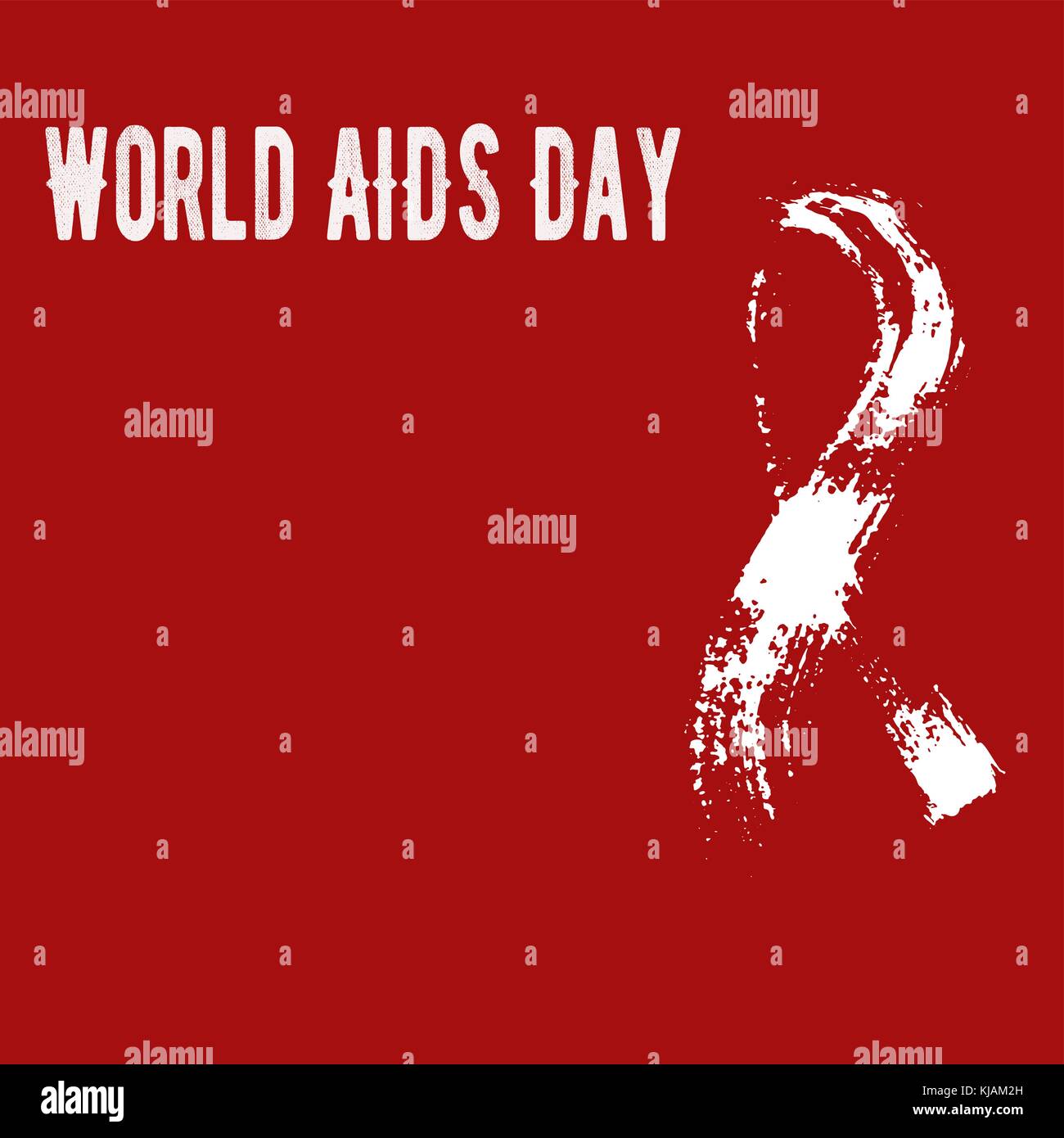 World AIDS Day. AIDS ribbon. Brush black typography for poster or t-shirt.  illustration isolated on white. Lettering composition Stock Photo - Alamy