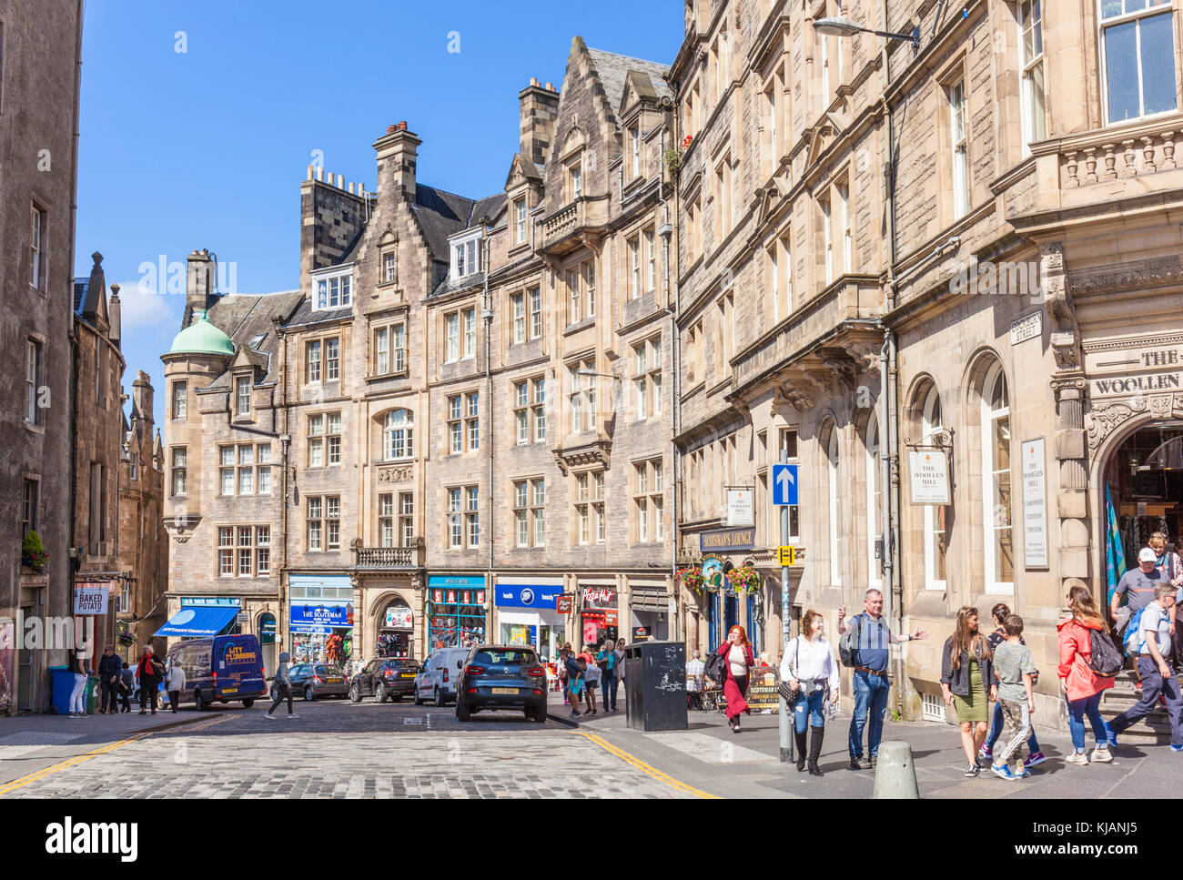 Edinburgh scotland edinburgh shops on cockburn street off the royal