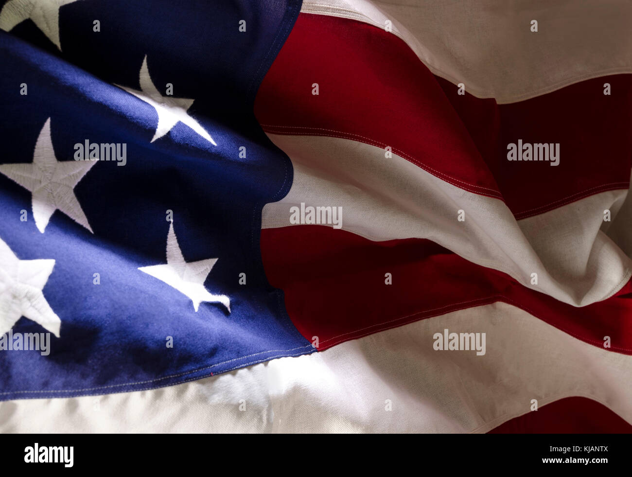 Old glory highlighted in contemporary waves of shadow and light Stock Photo