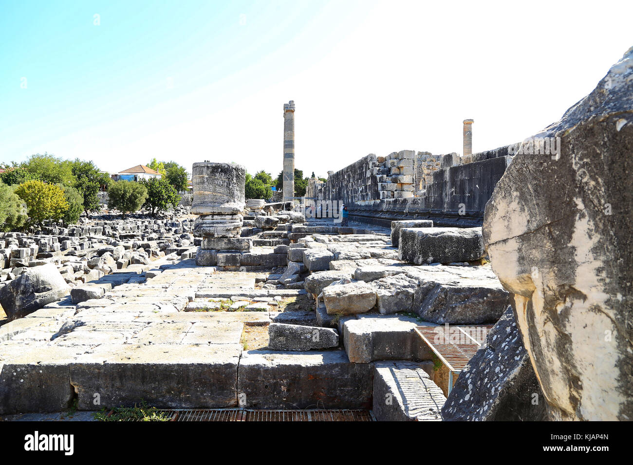 Ruined Temple Of Apollo, Didim, Turkey Stock Photo