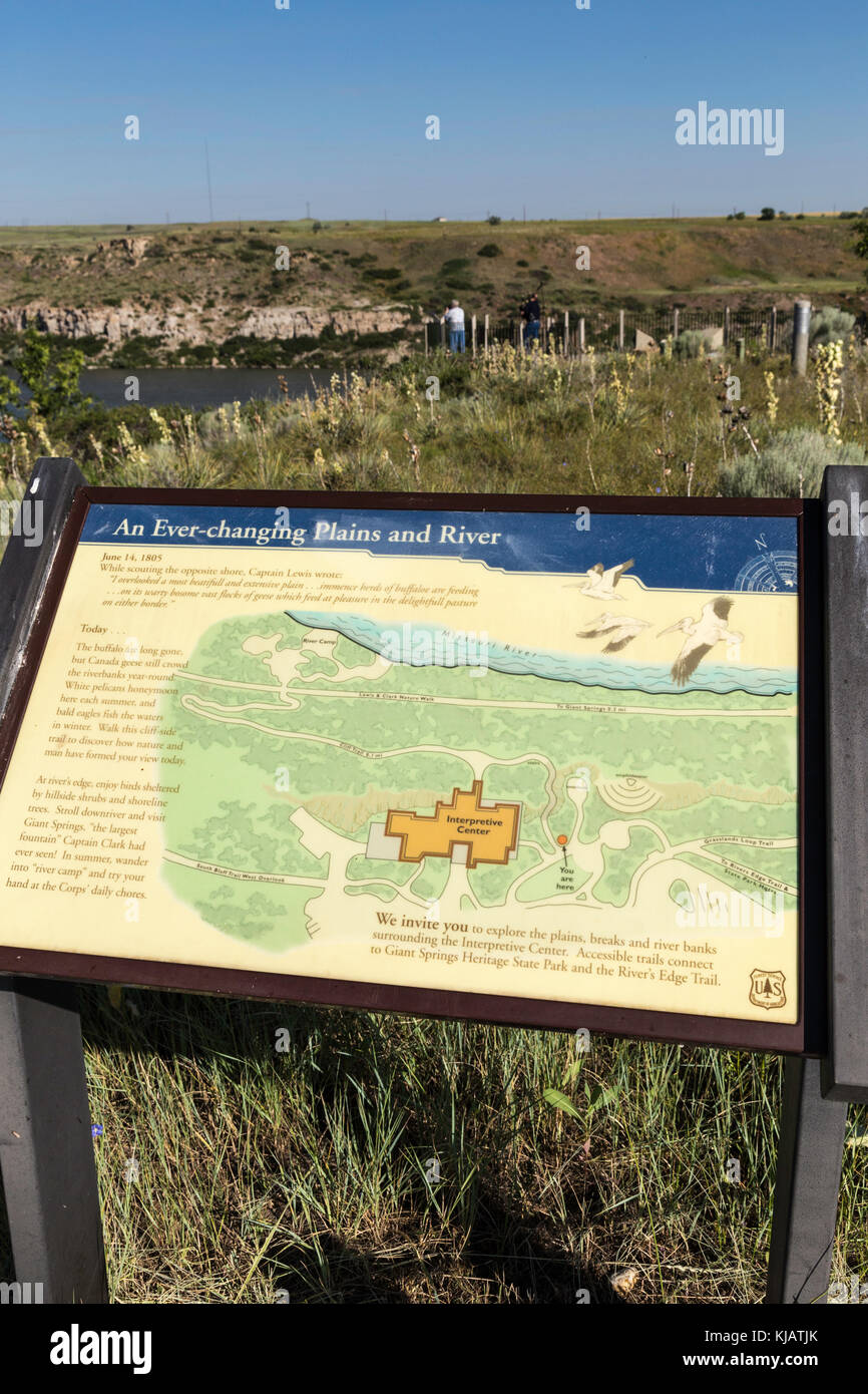 Sign with Map at the Lewis amp Clark - Sign With Map At The Lewis Clark National Historic Trail Interpretive KJATJK 