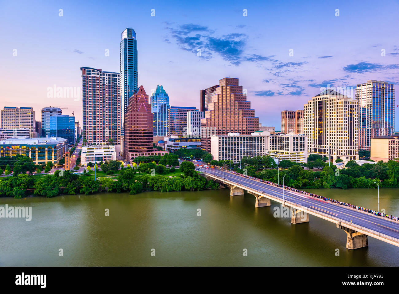 Austin, Texas, USA downtown skyline. Stock Photo
