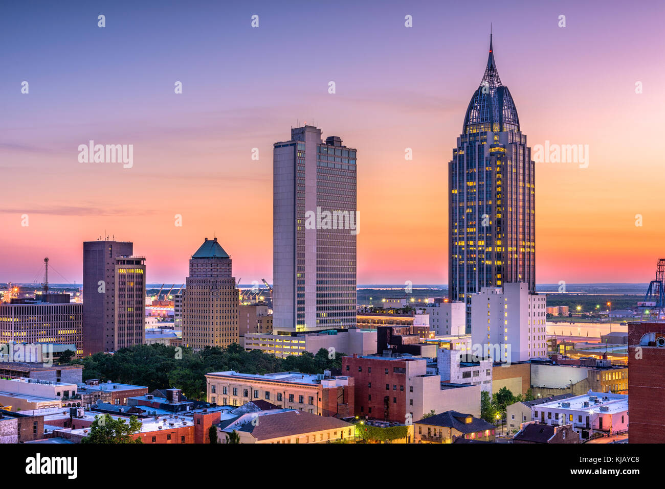 Mobile, Alabama, USA downtown skyline Stock Photo 166198152 Alamy