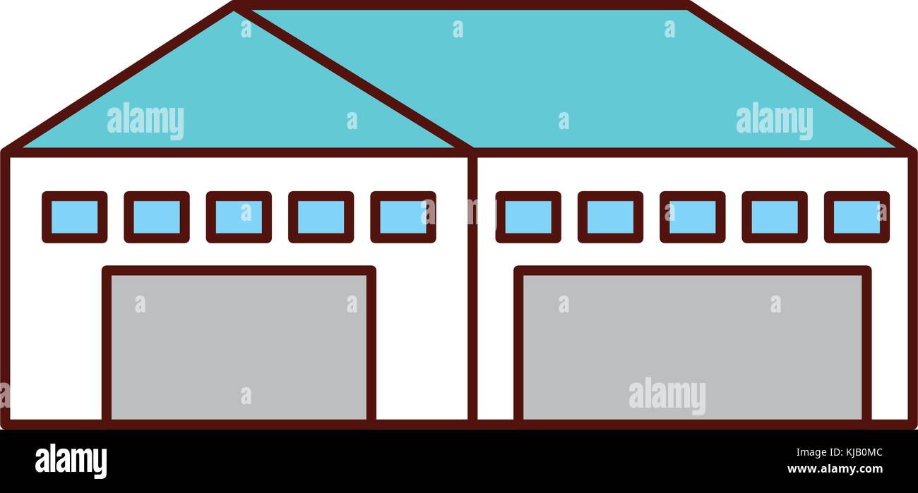 warehouse building exterior commercial empty Stock Vector Image & Art ...