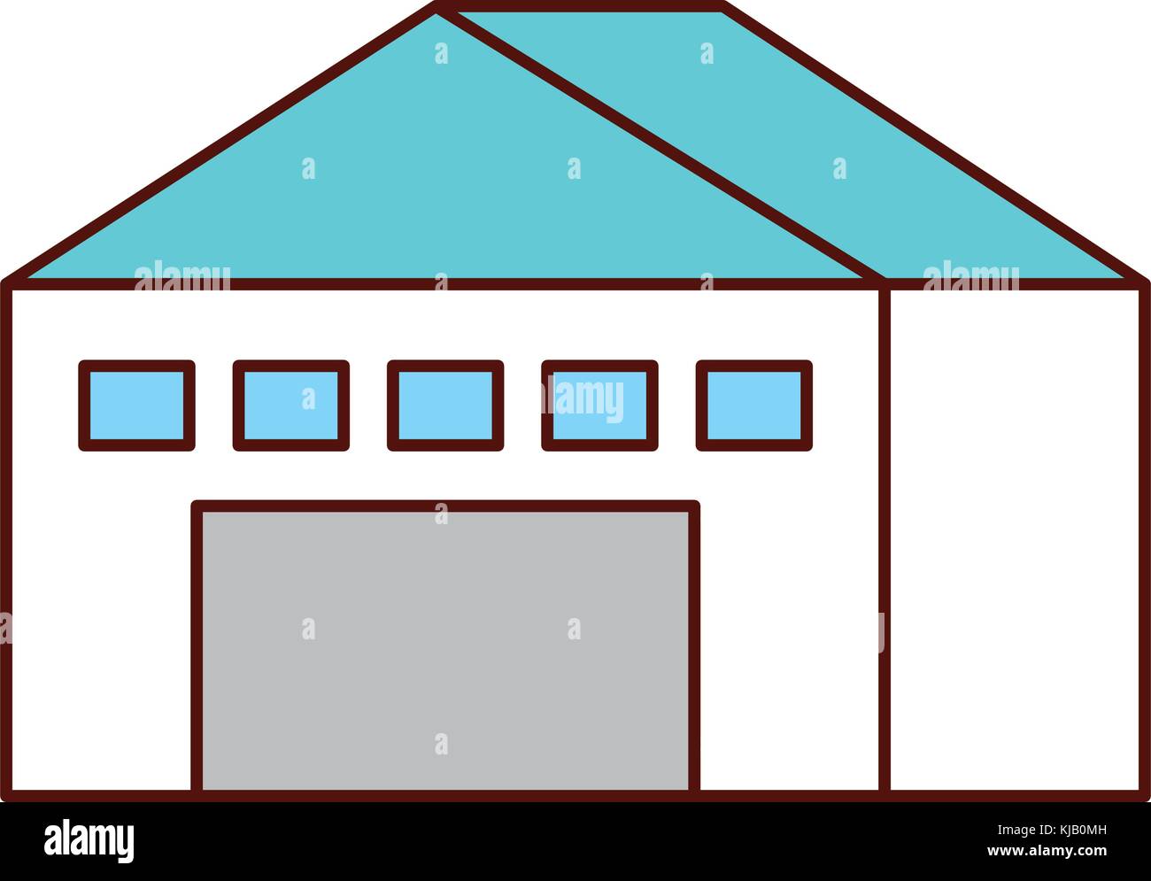 warehouse building exterior commercial empty Stock Vector Image & Art ...