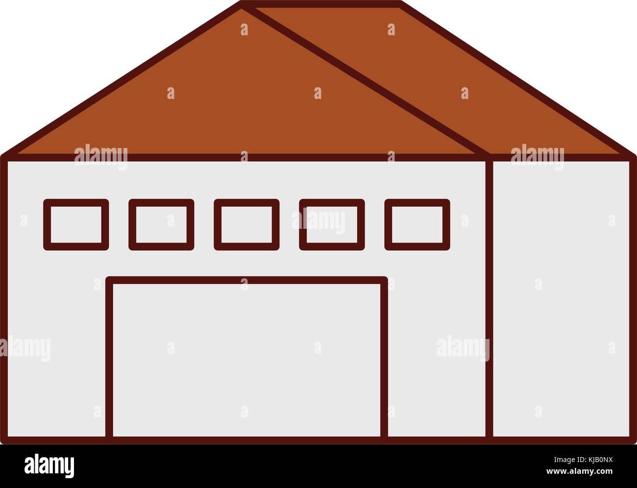 warehouse building exterior commercial empty Stock Vector Image & Art ...