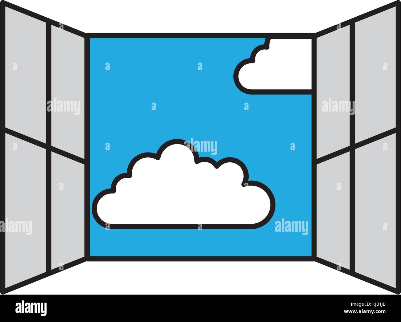 window with clouds sky isolated icon Stock Vector Image & Art - Alamy