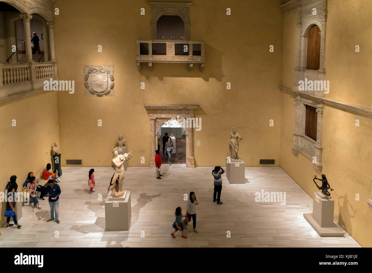Patio from the castle at Velez Blanco, near Almeria, sixteenth-century,  Spanish,  architecture, Metropolitan Museum of Art, Manhattan, New York City, Stock Photo