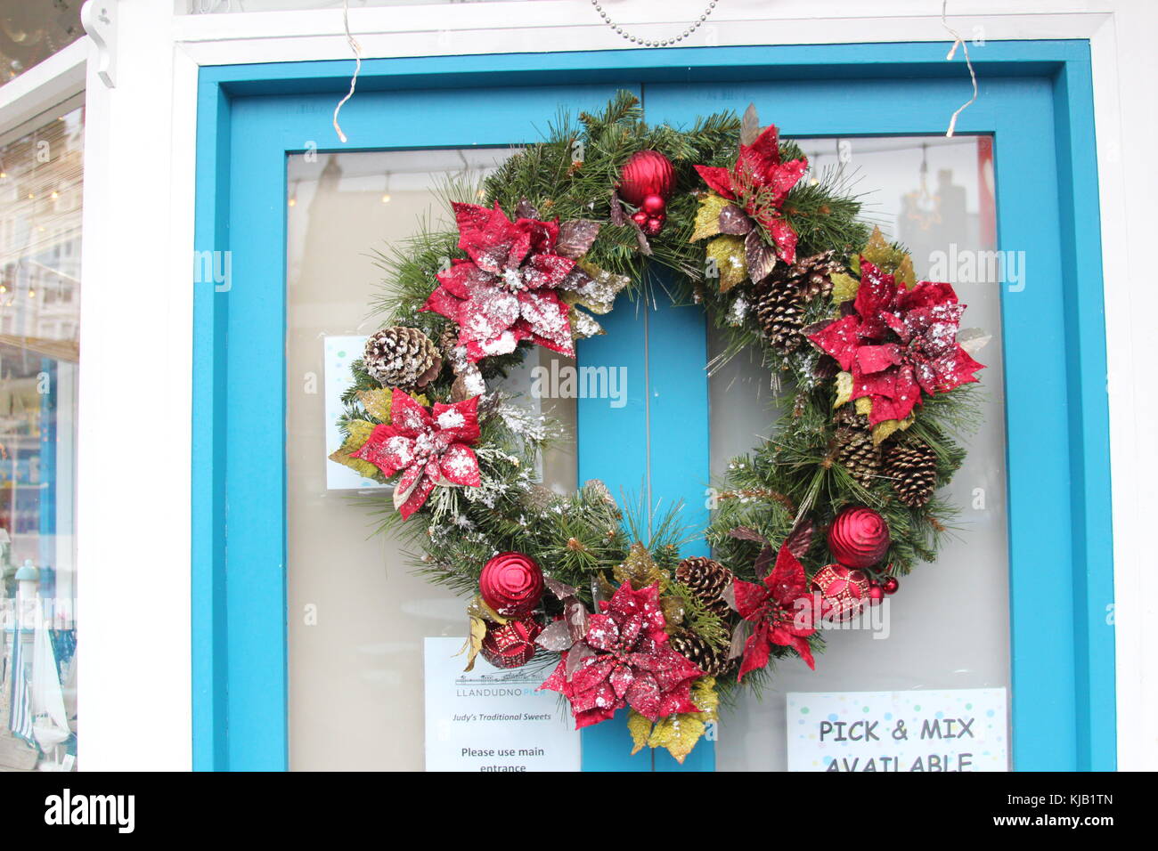 Llandudno pier Christmas lights Stock Photo Alamy