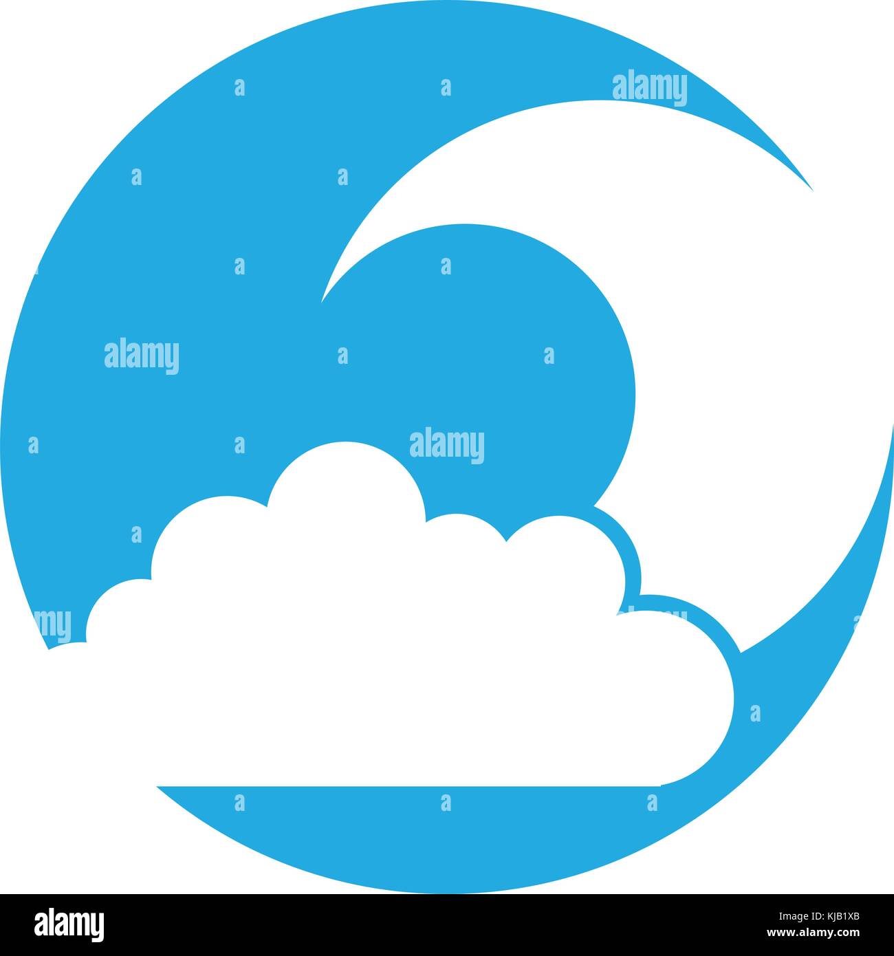 cute moon with cloud Stock Vector Image & Art - Alamy