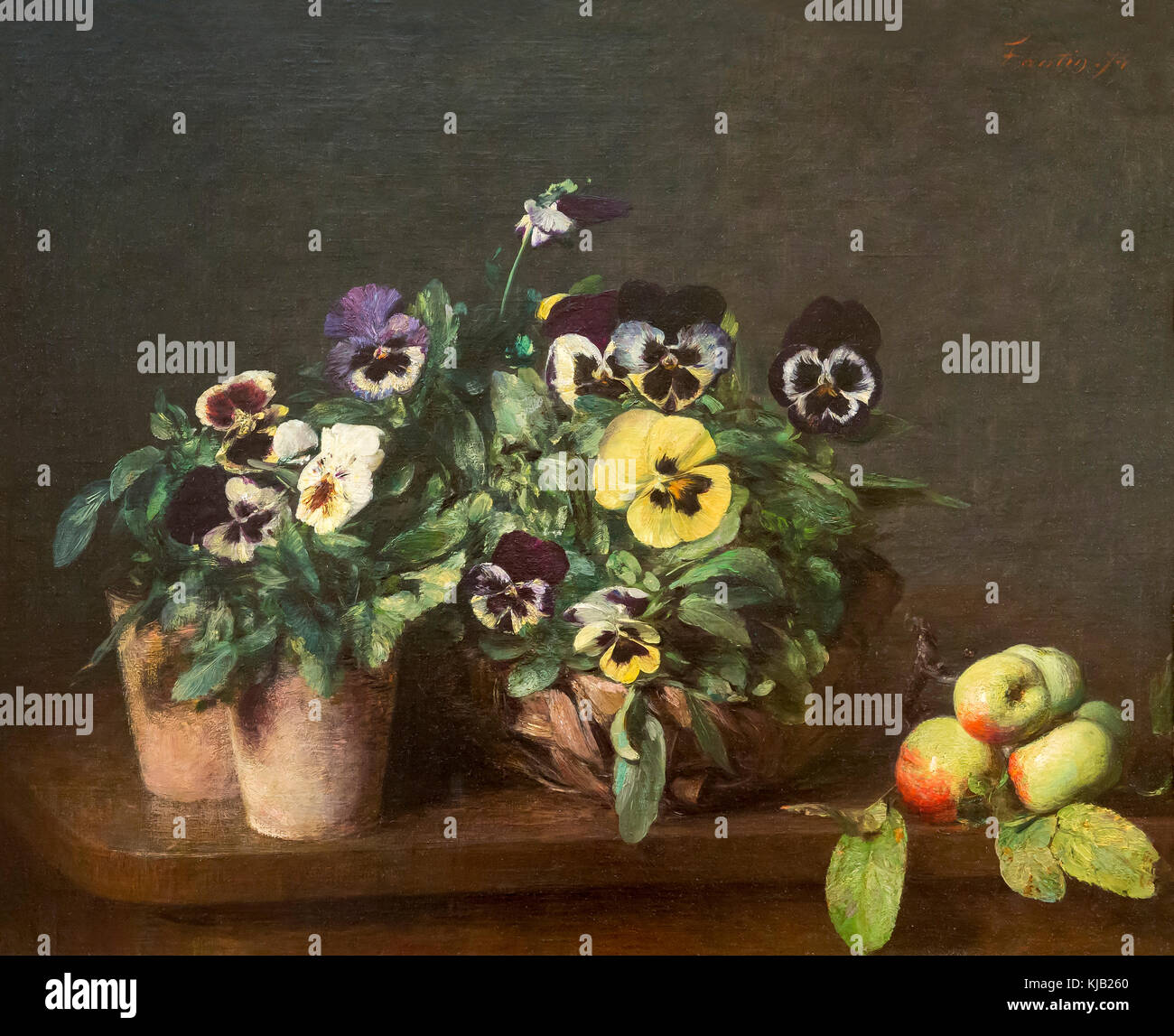 Still Life with Pansies, Henri FantinLatour, 1874, Metropolitan Museum of Art, Manhattan, New