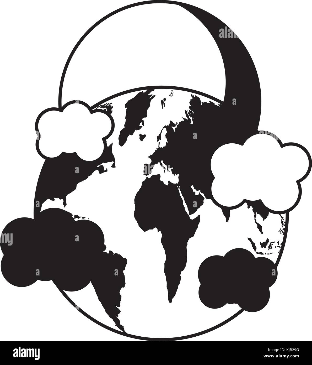 world planet earth with clouds and sun Stock Vector Image & Art - Alamy