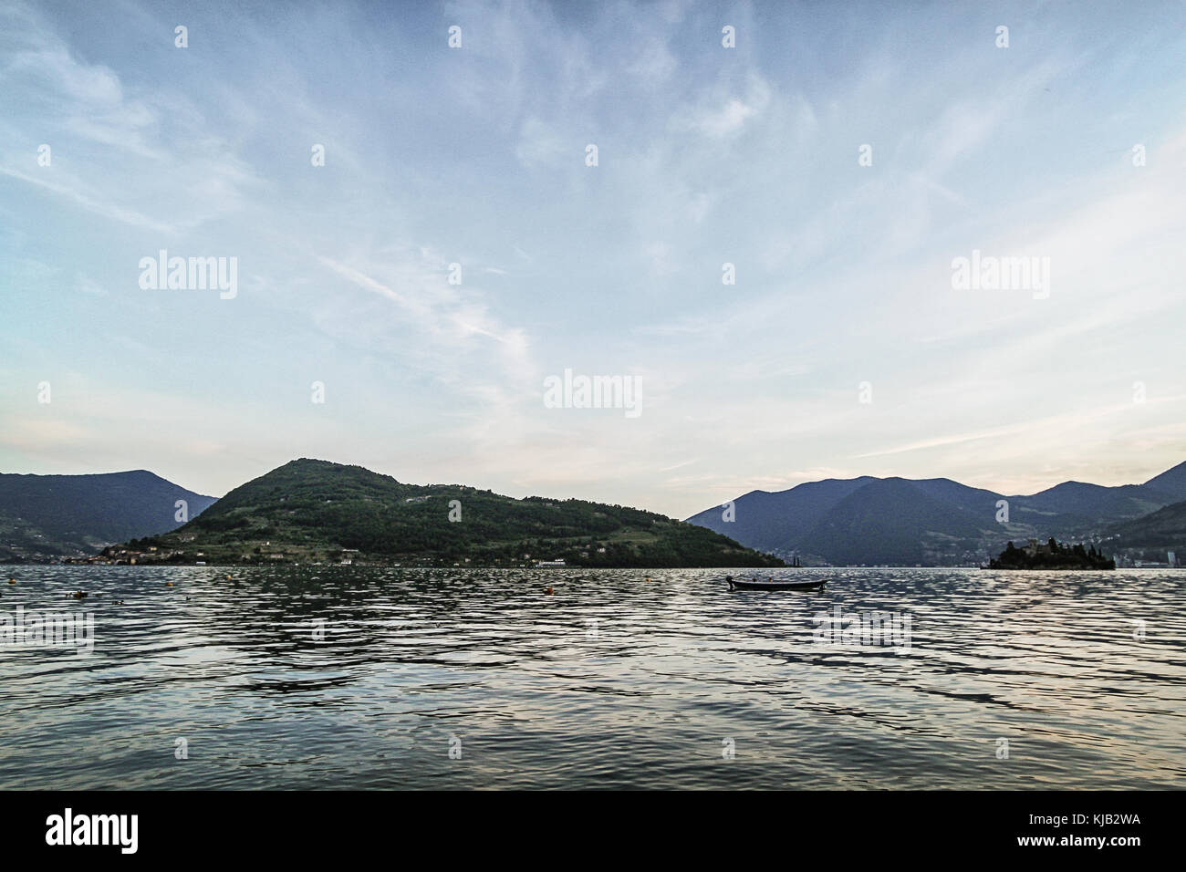The Iseo lake in Italy Stock Photo