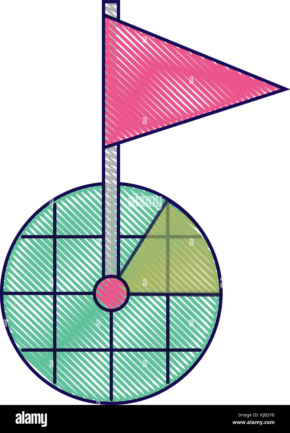 gps navigation screen pointer map flag marker symbol Stock Vector Image ...