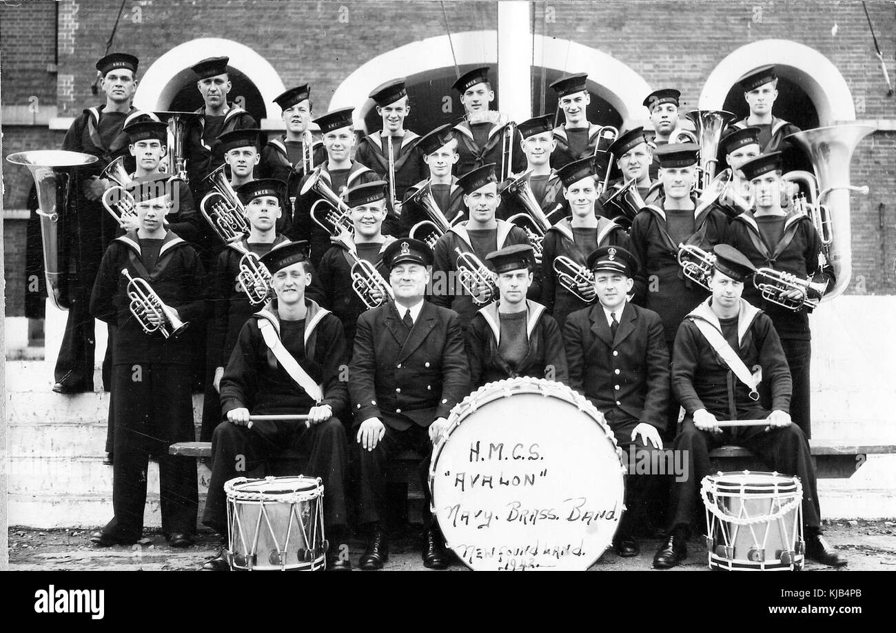 Canada. H.M.C.S. Avalon Navy Brass Band, Newfoundland, 1942 Stock Photo