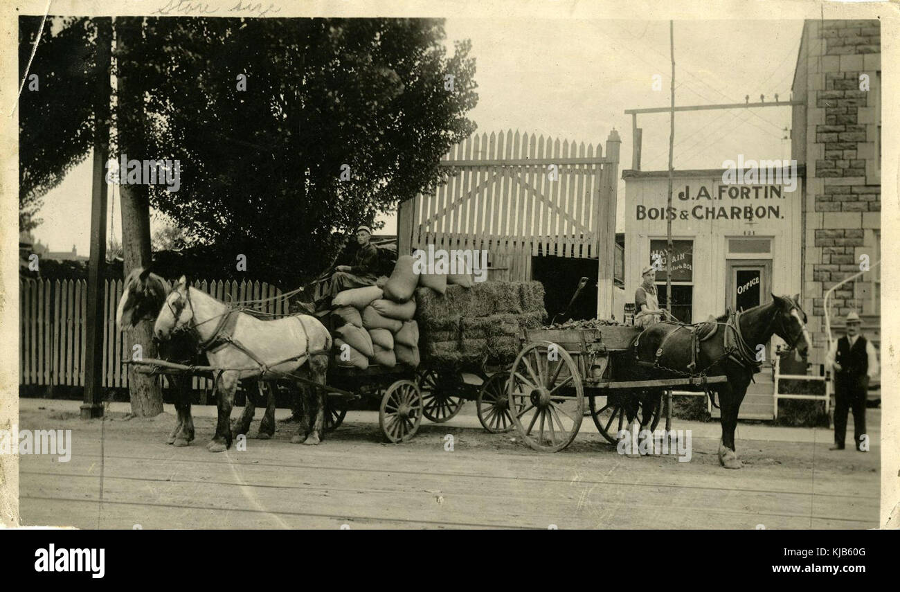 J. A. Fortin marchand de bois et charbon BAnQ P748S1P2673 Stock Photo