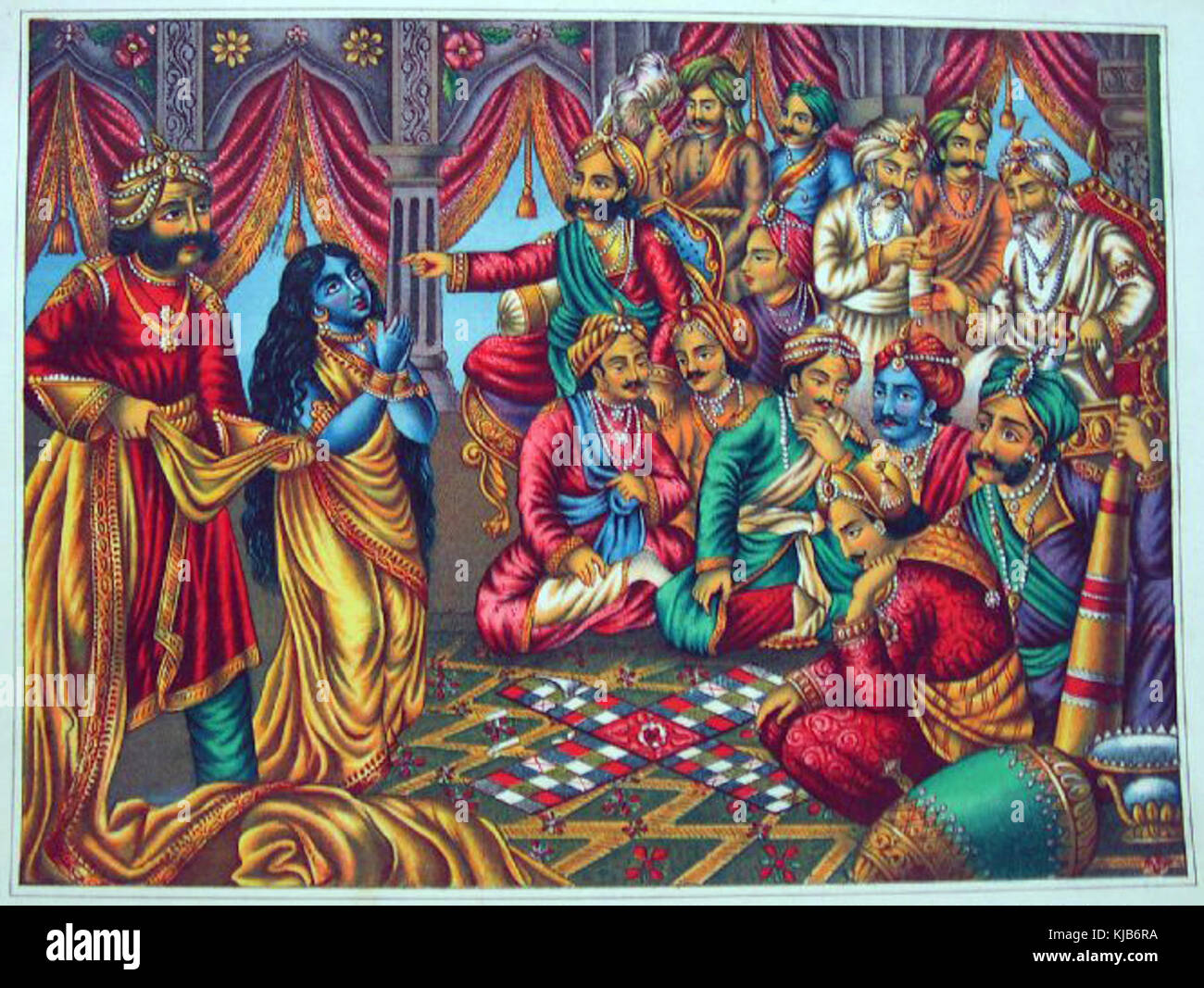 Draupadi s presented to a pachisi game Stock Photo - Alamy