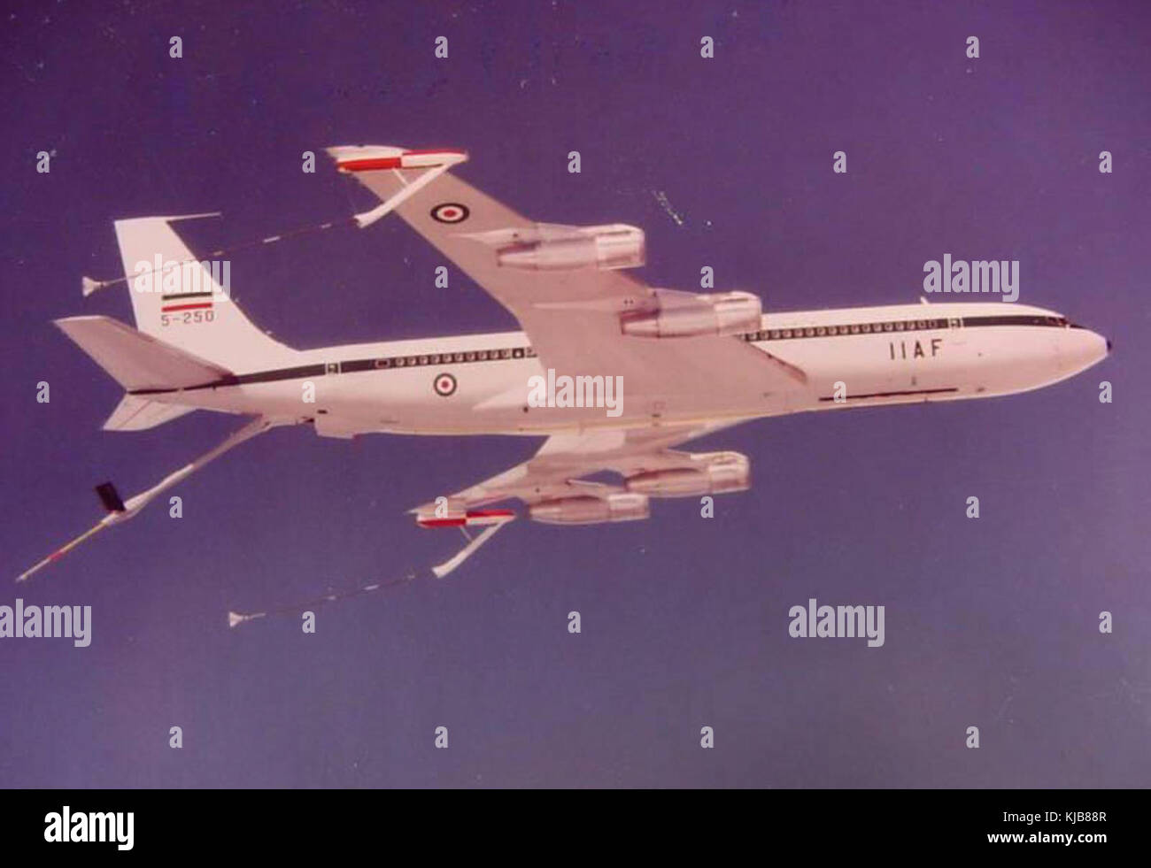 An Irani Boeing 707 ready to performing air to air refueling Stock Photo
