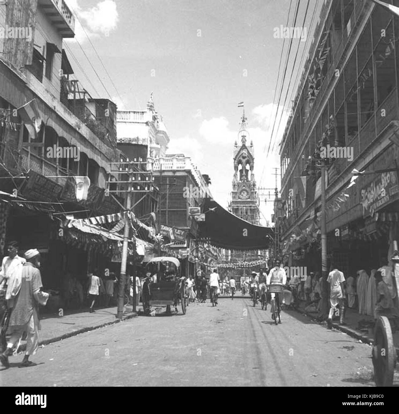 Chandni Chowk on 15 August 1947 Stock Photo Alamy