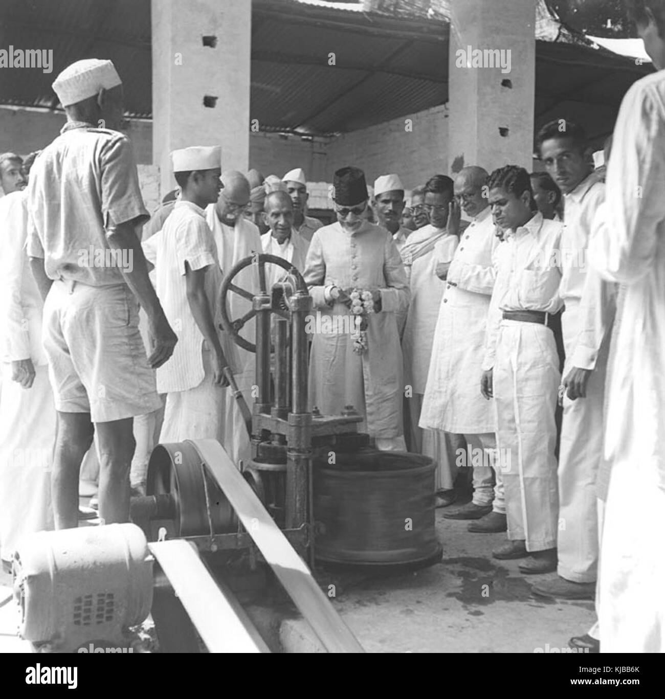 Maulana Abdul Kalam Azad visits Vignam kala Bhavan, Baurala Stock Photo