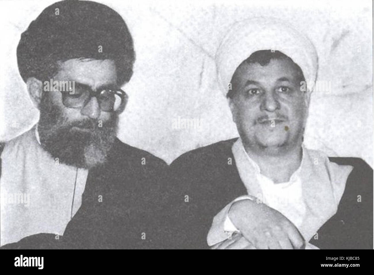 Rafsanjani and Khamenei   old Stock Photo