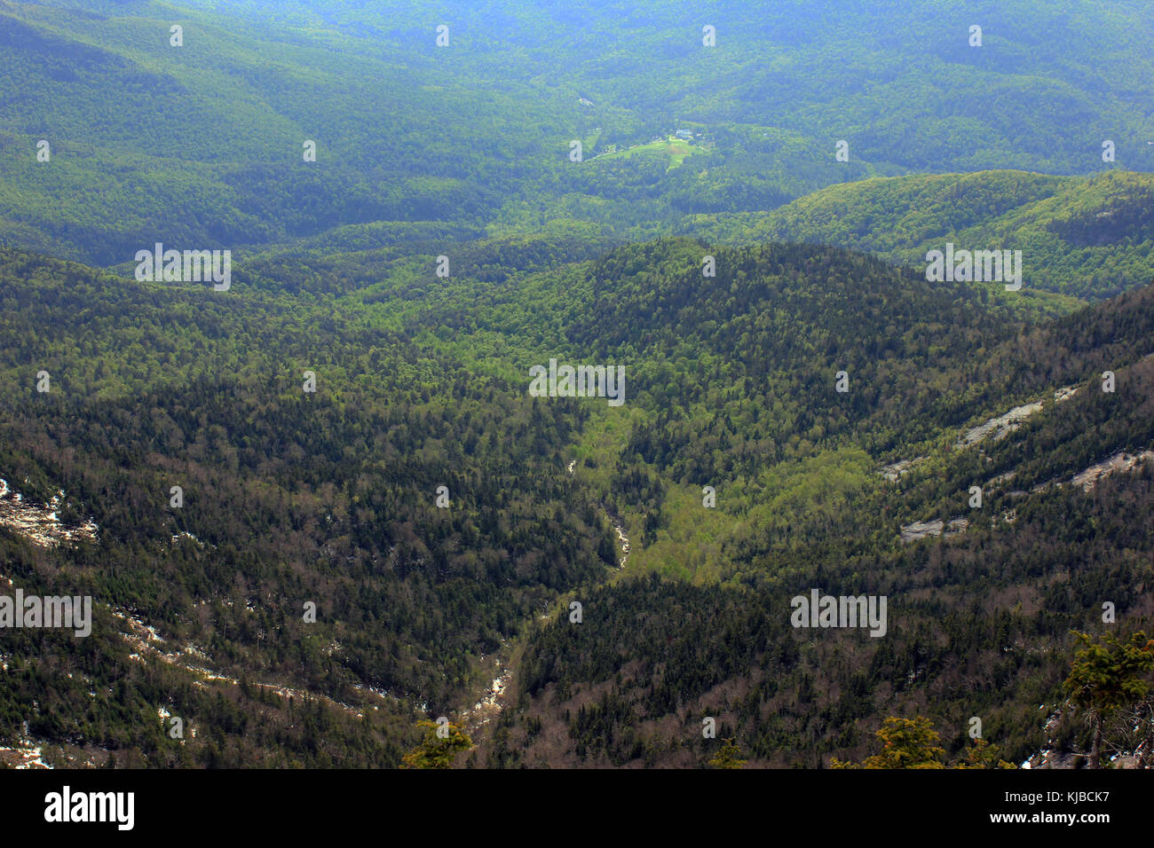 Gfp new york looking at keene valley from Giant Mountain Stock Photo