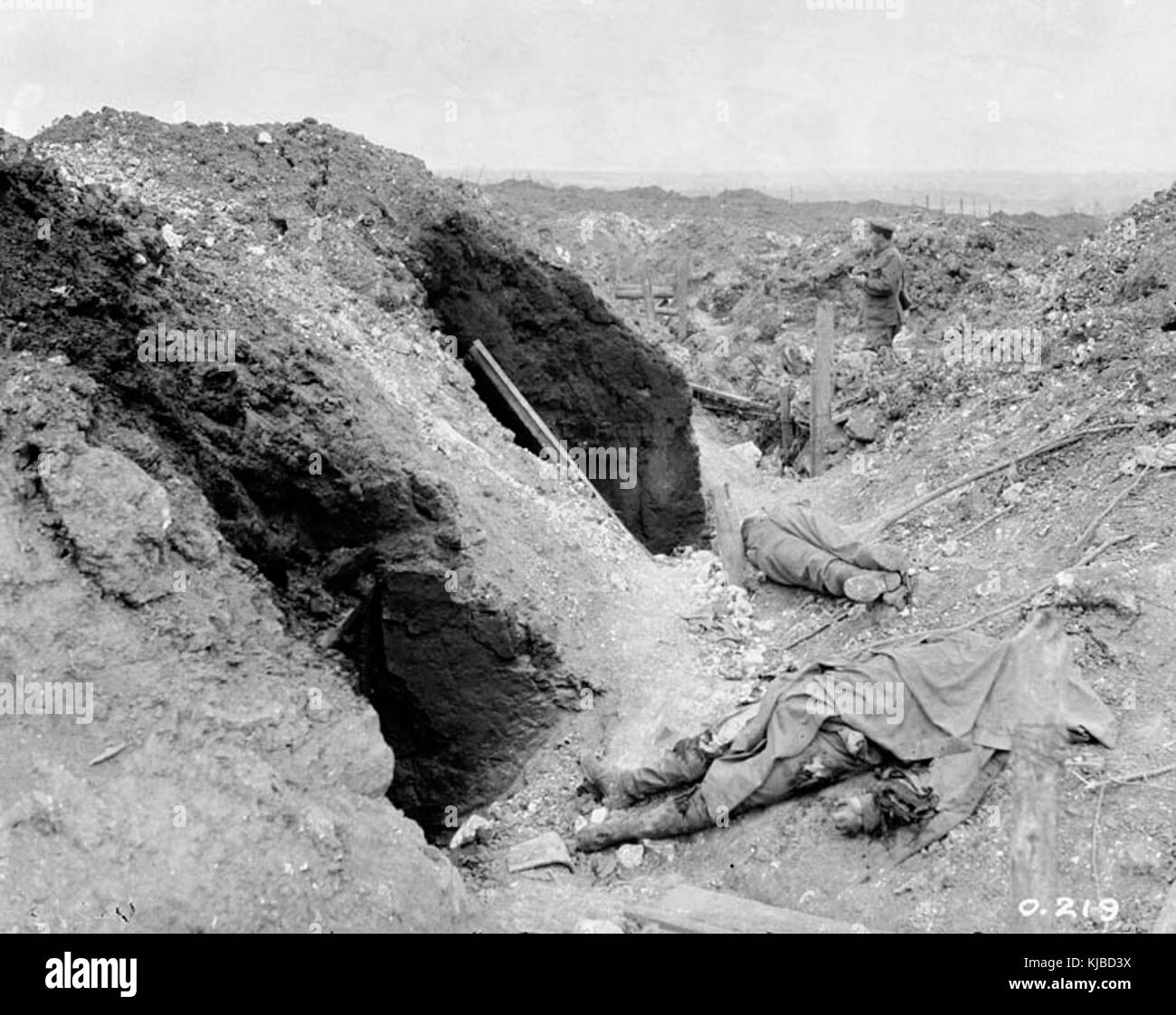 Battle of Mount Sorrel German trenches demolished by artillery Stock ...