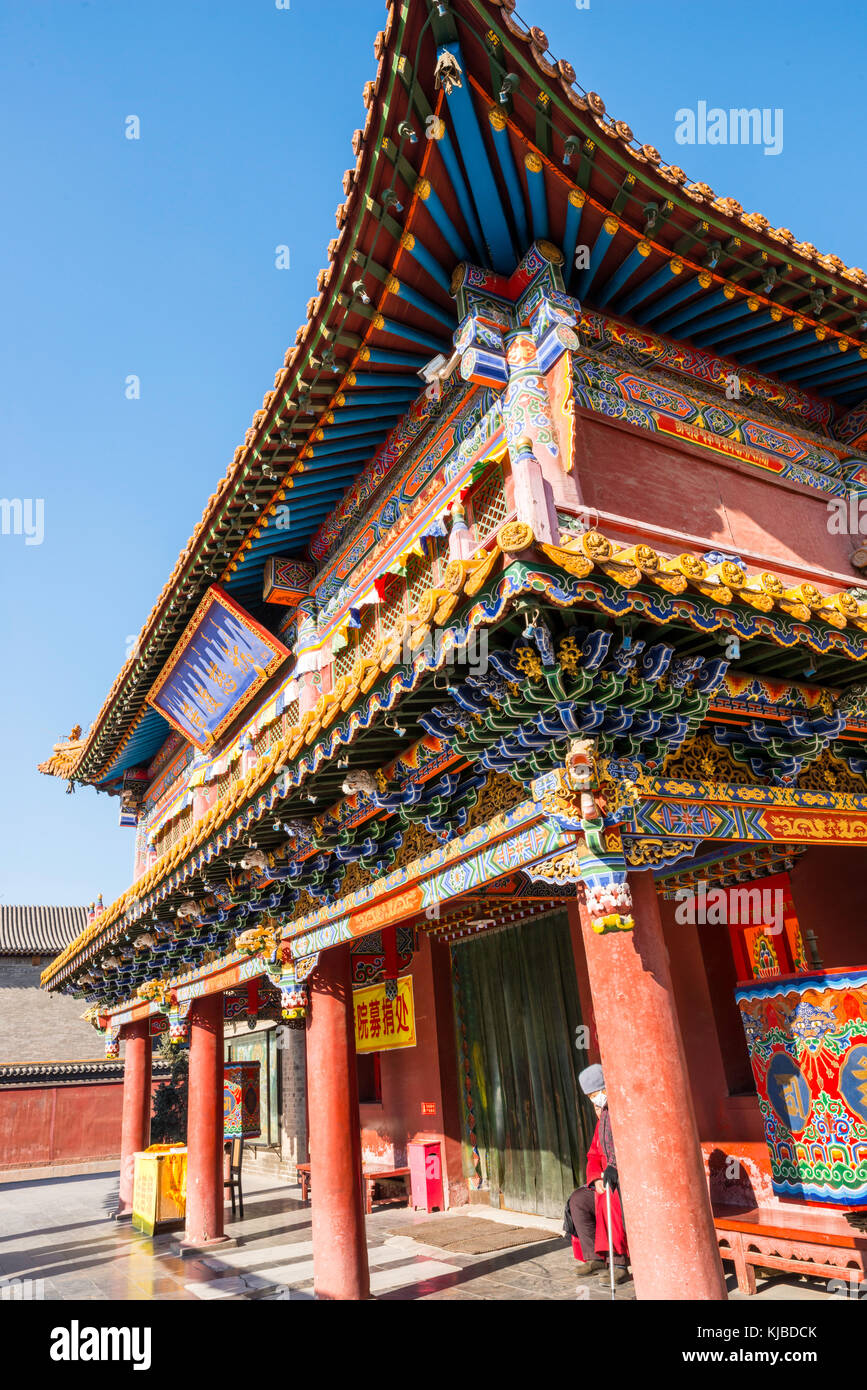 Dazhao Temple, 'Wuliang Si (Infinite Temple)' in Chinese, is the oldest building and the largest temple in Hohhot, Inner Mongolia. Locally, people Stock Photo