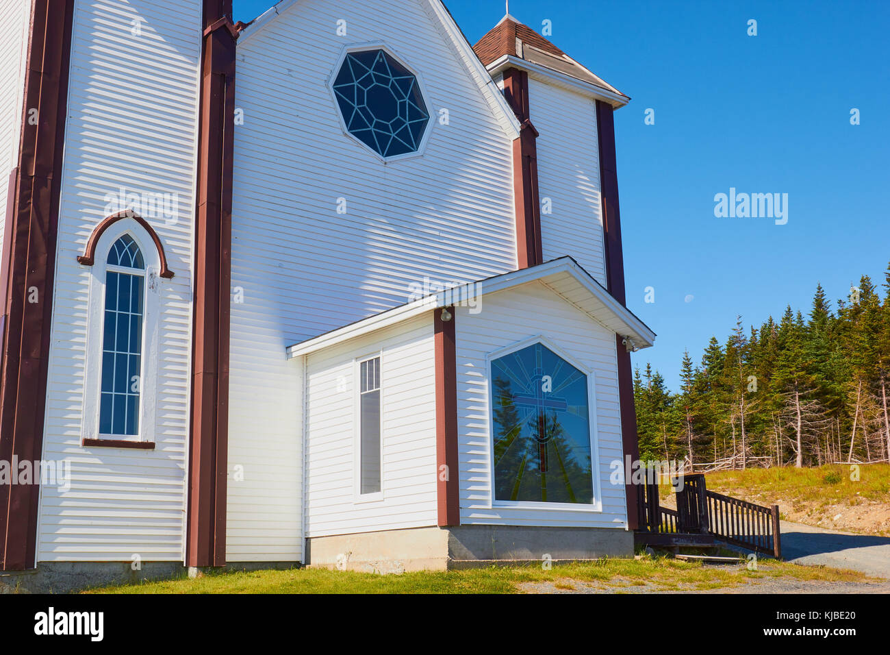 Wooden church, Avalon Peninsula, Newfoundland, Canada Stock Photo