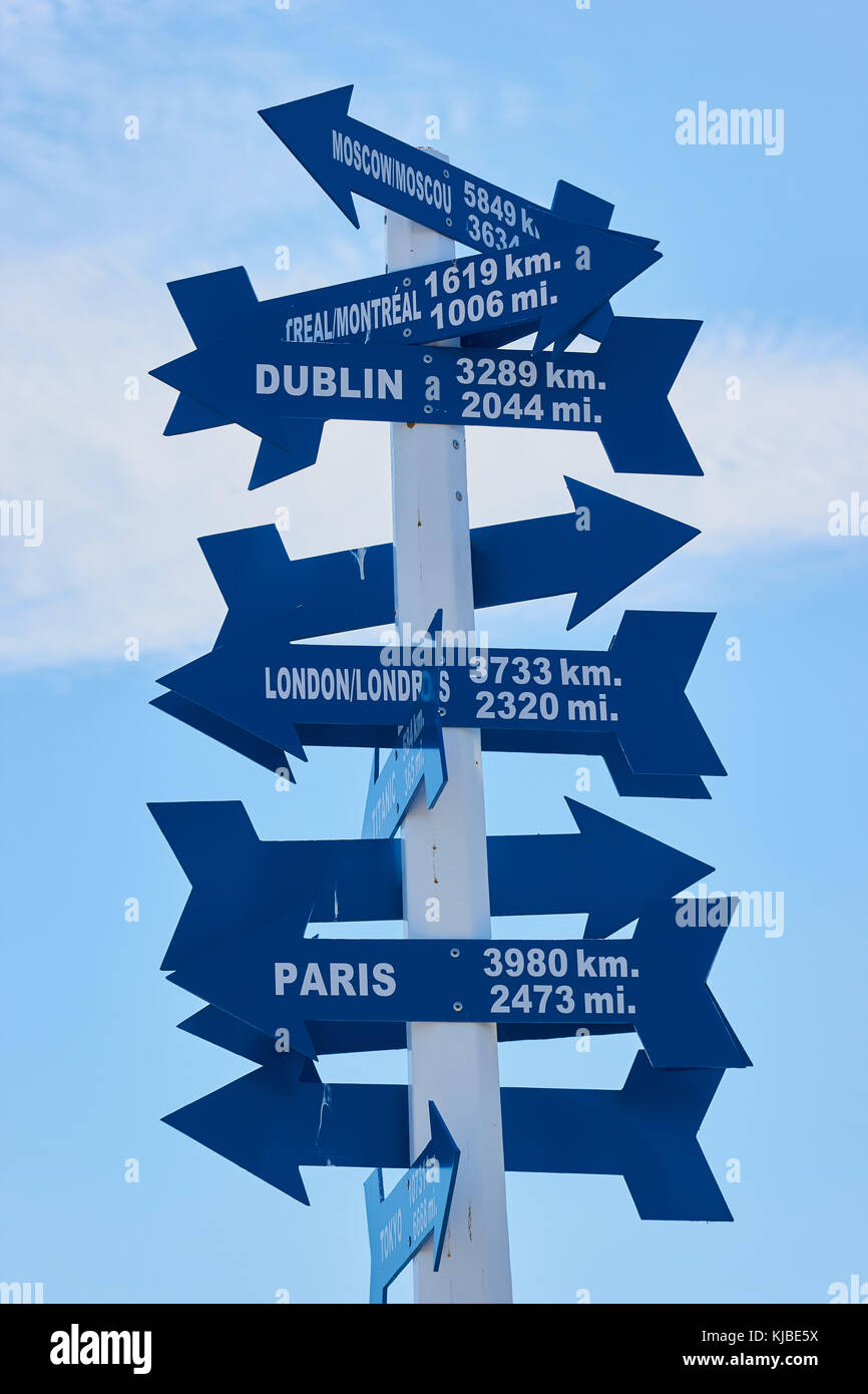 Place name directions distance hires stock photography and images Alamy