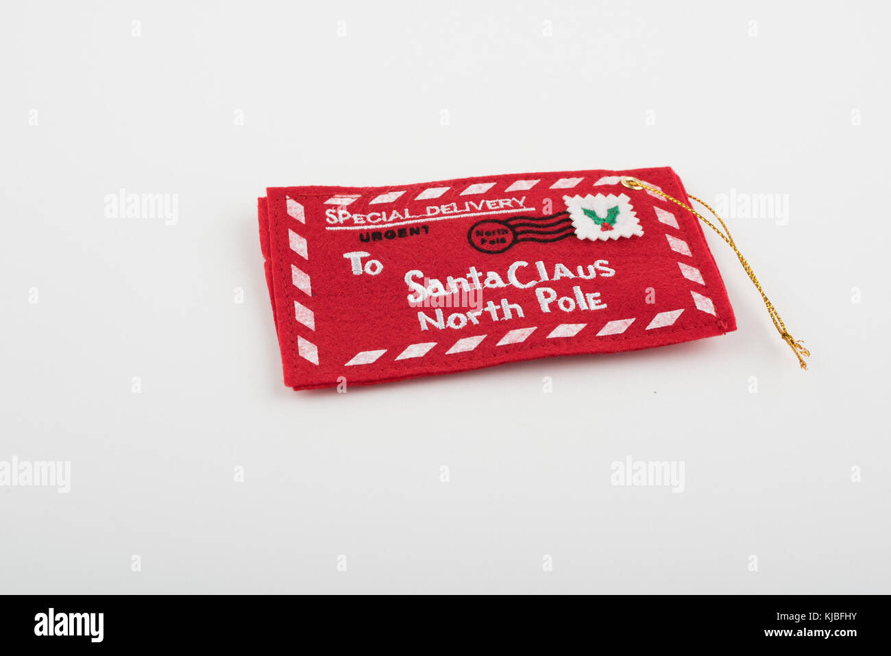 Santa Claus North Pole Label Stock Photo