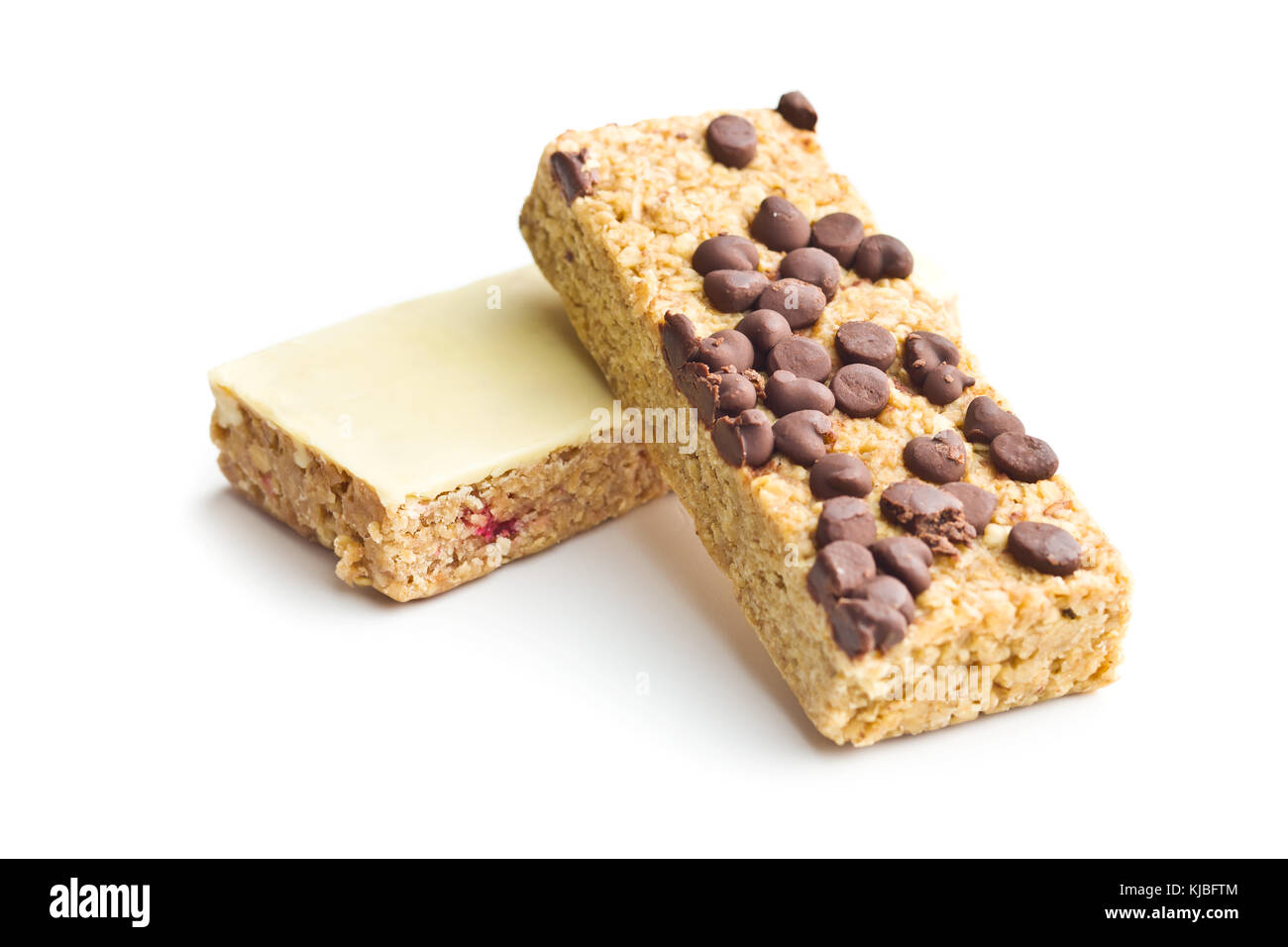 Oat protein bar isolated on white background Stock Photo Alamy
