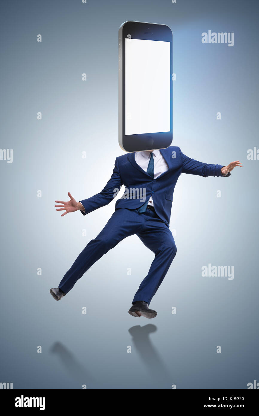 Mobile phone zombie under the influence of smartphone Stock Photo Alamy