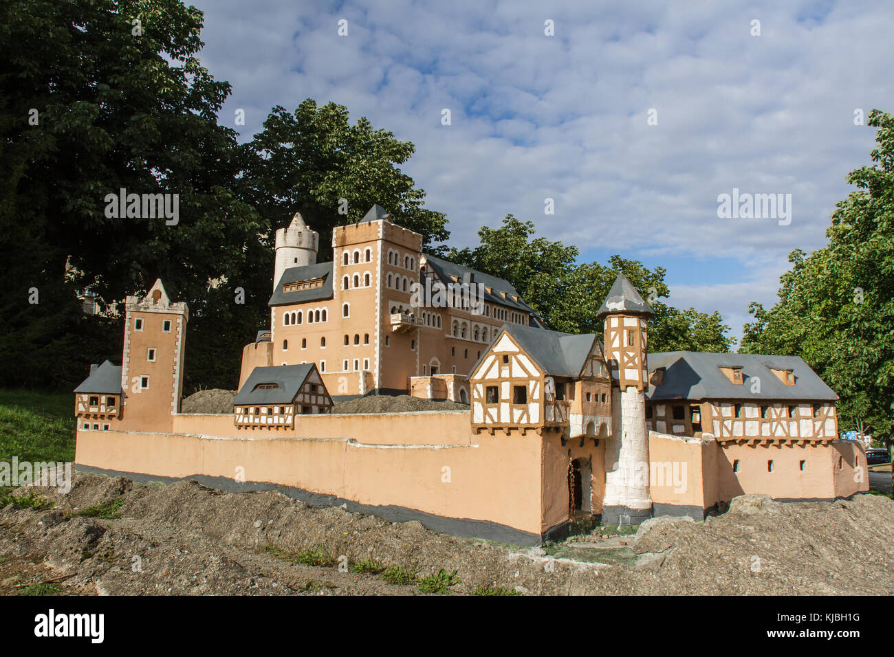 Model der Burg Anhalt in Ballenstedt Harz Stock Photo