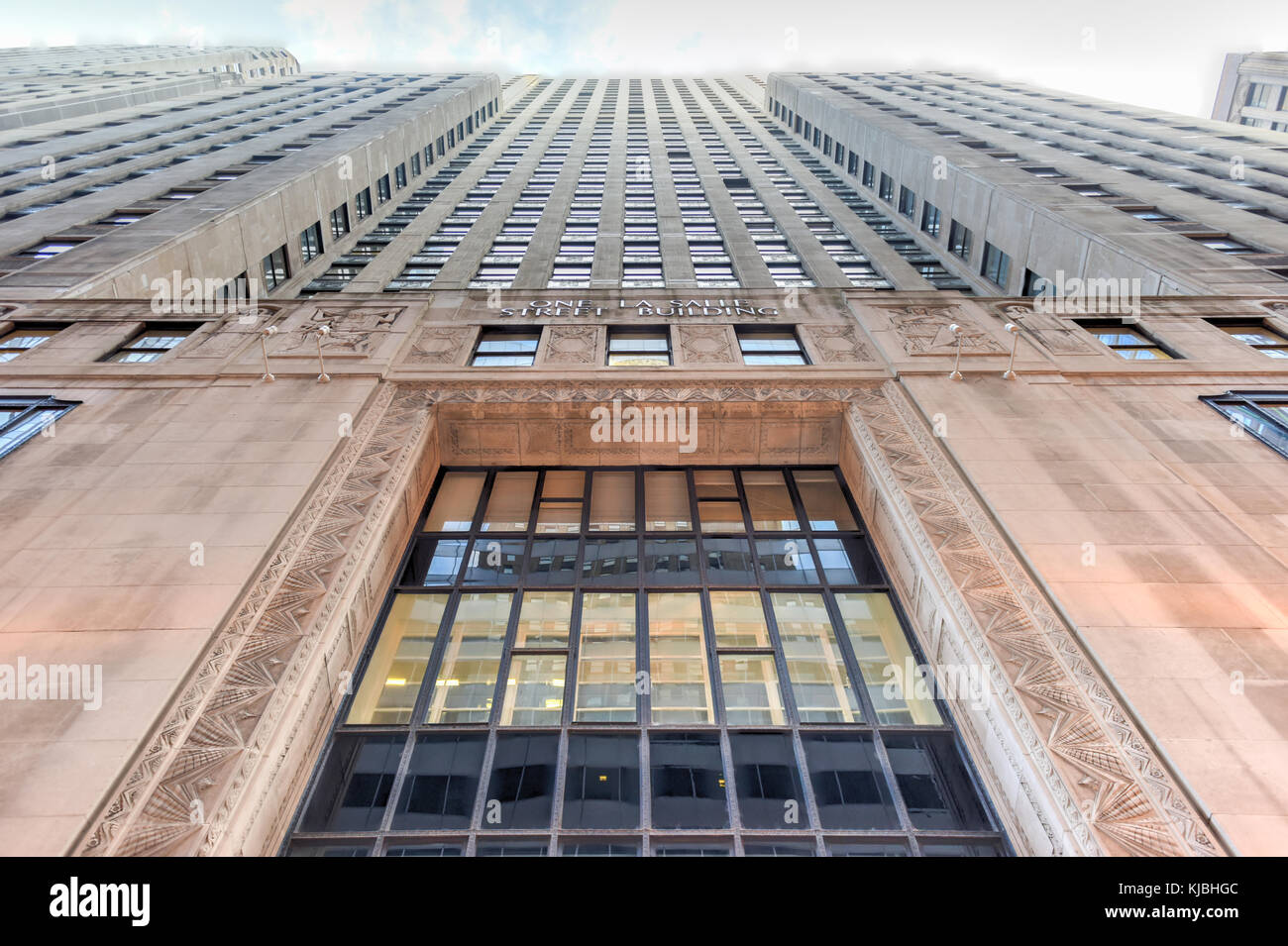 Chicago - September 7, 2015: One North LaSalle Building in the loop district. Stock Photo